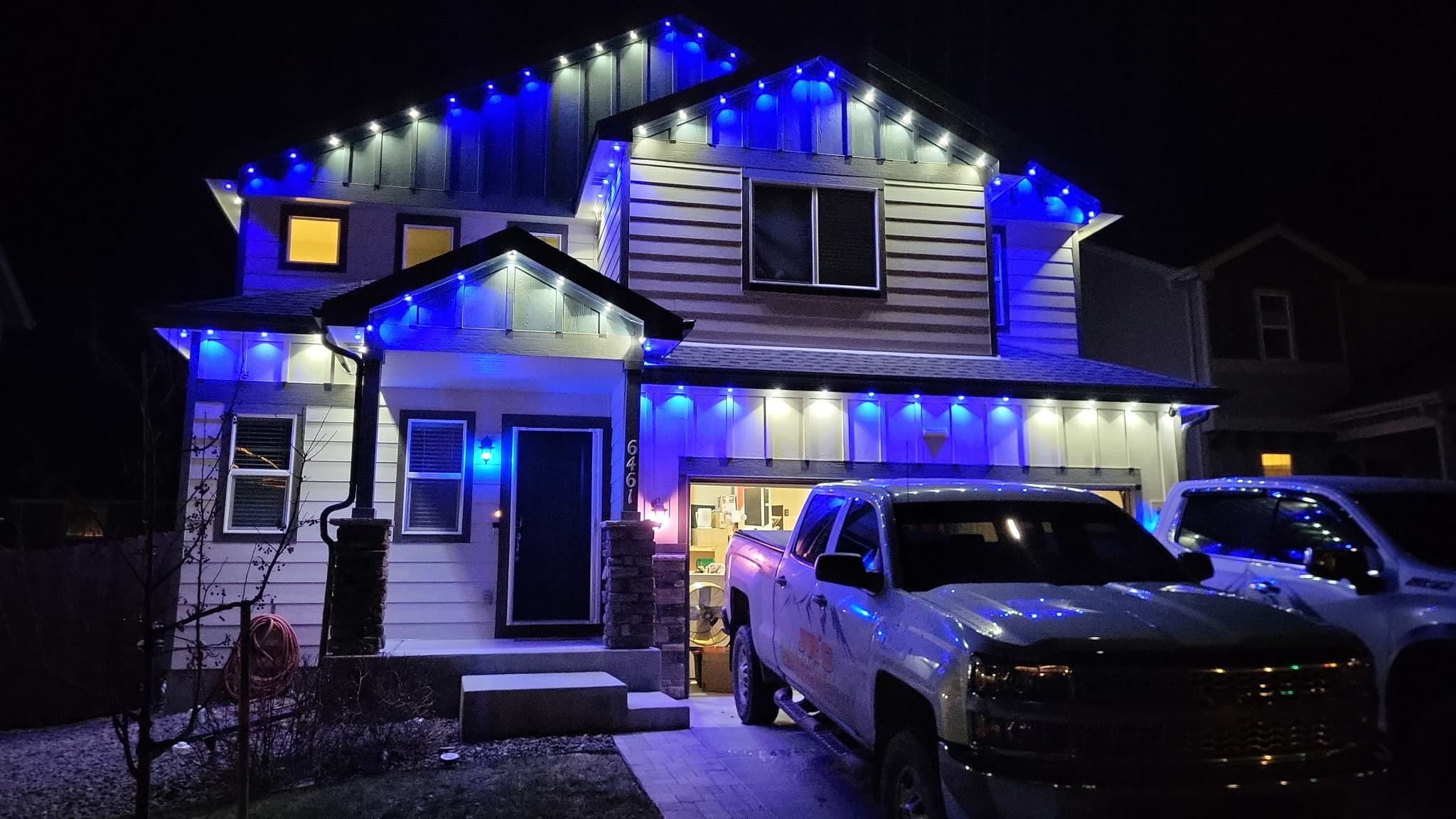 Christmas lights and decorations